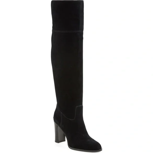 [Michael Kors] Black Suede Over The Knee Boots - Picture 4 of 6